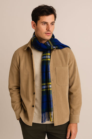 Joshua Ellis - Modern Tartan & Plaid Cashmere Scarf Helmsley
